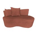 Ver imagem 3 de Namoradeira Sofá 2 Lugares Yara Orgânica Bouclé Terracota