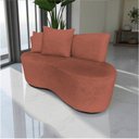 Ver imagem 1 de Namoradeira Sofá 2 Lugares Yara Orgânica Bouclé Terracota