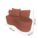 Ver mais imagens de Namoradeira Sofá 2 Lugares Yara Orgânica Bouclé Terracota