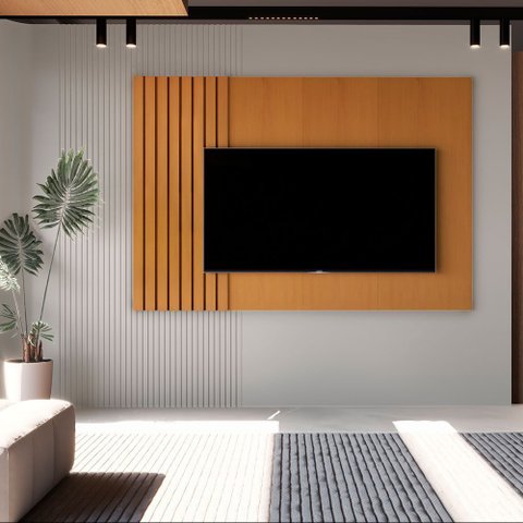 Painel para TV Sala de Estar Quarto Boto 180cm MDF Home Theater Moderno Just Time