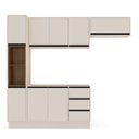 Ver imagem 4 de Armário de Cozinha Modulada Completa 4 Peças 236,8cm sem Tampo 250036 Koya Politorno Móveis