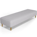 Ver imagem 2 de Puff Decorativo Sala de Estar Bali W01 Pés Palito 190x60cm Linho Cinza - Lyam Decor