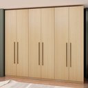 Ver imagem 1 de Guarda-roupa Casal Infinity 6 Portas 3 Gavetas Nero Savana - Genialflex
