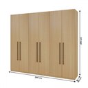 Ver imagem 4 de Guarda-roupa Casal Infinity 6 Portas 3 Gavetas Nero Savana - Genialflex