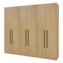 Ver imagem 2 de Guarda-roupa Casal Infinity 6 Portas 3 Gavetas Nero Savana - Genialflex