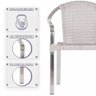 Cadeira de Area externa Tóquio 3 unidades e mesa Tóquio, aluminio e fibra sintetica - Marmore - 5