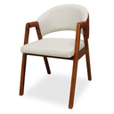 Ver imagem 2 de Cadeira de Madeira Maciça Dora Encosto e Assento Estofados Veludo Bege- Mabe Magazine