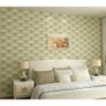 Papel de Parede Importado Vinílico Lavável 53cm x 10m Tijolinho 3d Bege com Detalhes em Marrom Claro - 5