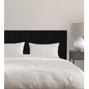 Ver imagem 4 de Cabeceira Veludo Preto Modular 60x20 P/ Cama Solteiro 5 Peças
