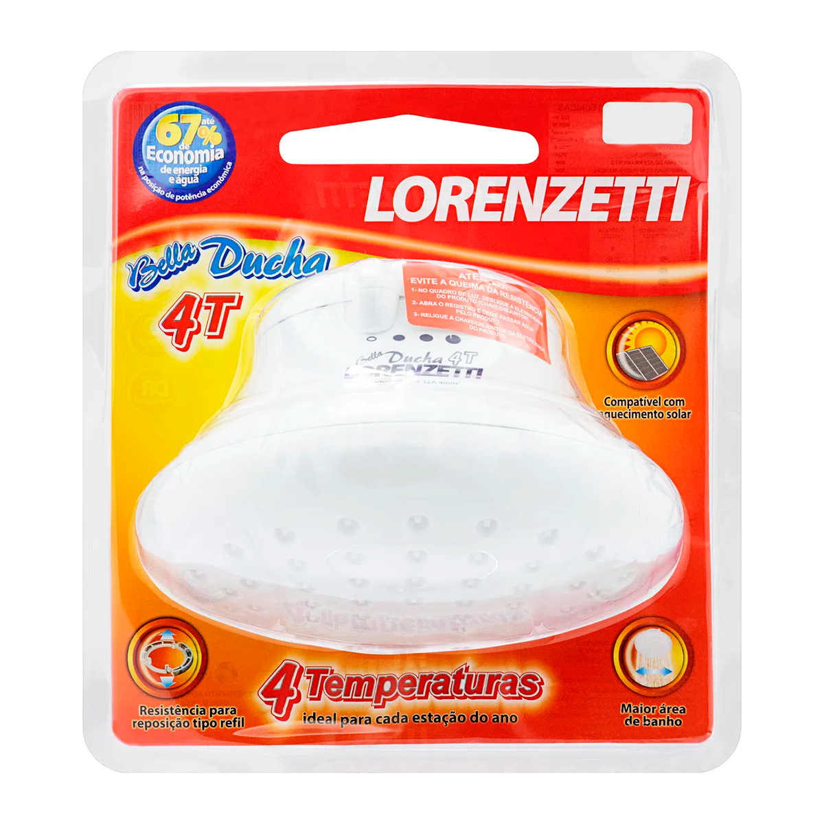 Chuveiro Elétrico Lorenzetti Bella Ducha 127v 5500W Branco - 4