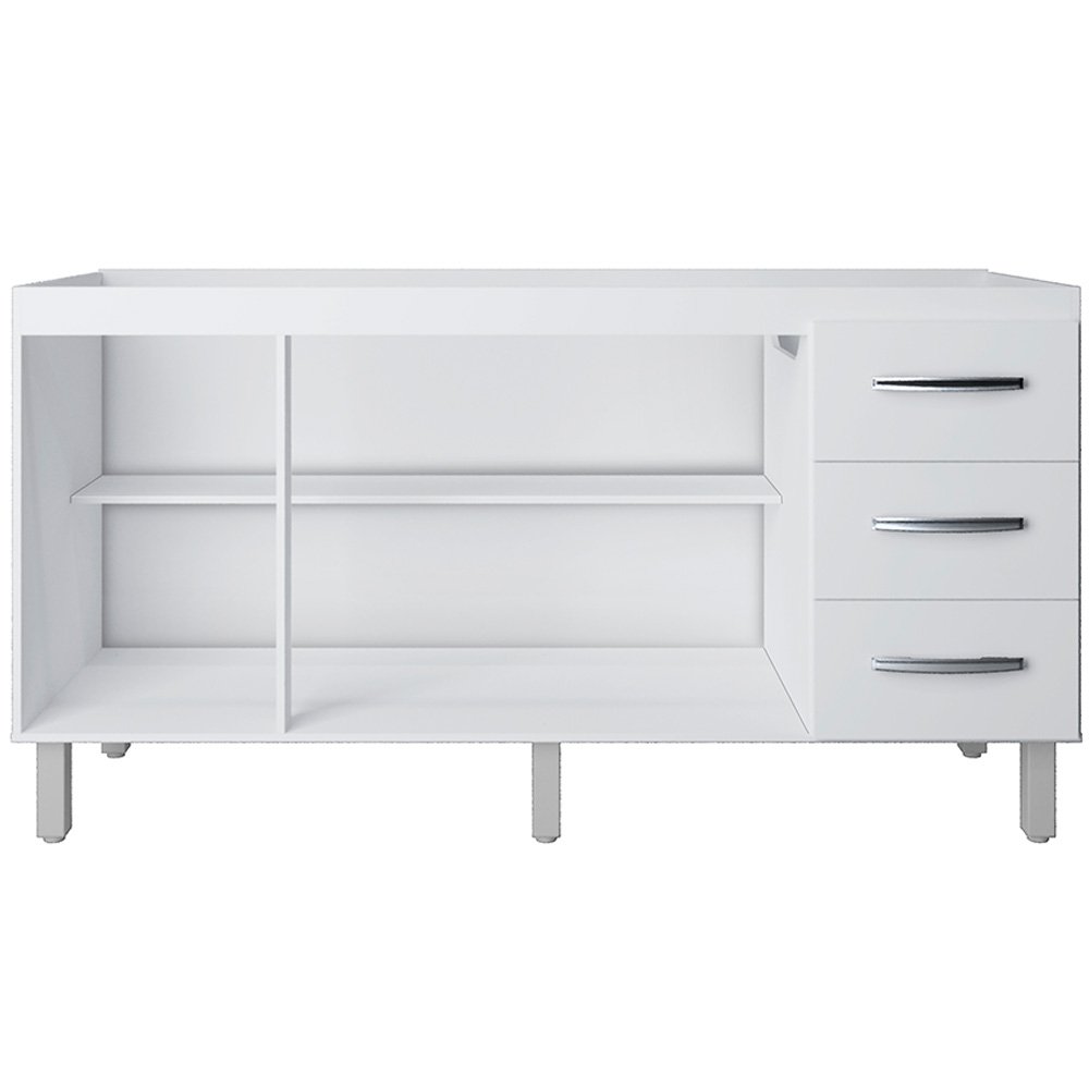 Ver imagem 4 de Balcao P/ Pia 150 Cm 3p Diana Branco Mobbs