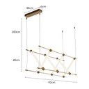 Ver imagem 5 de Lustre Pendente Nordecor Juli 2732 Dourado Fosco Led Bivolt