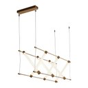 Ver imagem 4 de Lustre Pendente Nordecor Juli 2732 Dourado Fosco Led Bivolt
