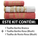 Ver imagem 2 de Jogo Toalha 3 Peças Banho + Rosto Algodão Aveludada Bordada Emocione Bf Casa Appel
