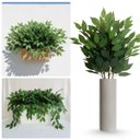 Ver imagem 7 de Conjunto 8 Hastes Folhagem Artificial Fícus Decoração Sala Escritório Jardim Vertical