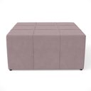 Ver mais imagens de Kit 02 Puffs Decorativos Para Sala de Estar Quadrado Milano 90x90 W01 Suede Rosê - Lyam Decor