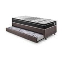 Ver imagem 2 de Bicama Box Solteiro Corino Linho 88x188x28 Cm com Colchão Gransleep Molas Verticoil
