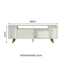 Ver imagem 3 de Rack para TV até 65 Polegadas Madesa Cancun com Pés Branco/Rustic 095Z Cor:Branco/Rustic
