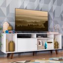 Ver imagem 1 de Rack para TV até 65 Polegadas Madesa Cancun com Pés Branco/Rustic 095Z Cor:Branco/Rustic