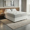 Ver imagem 3 de Cama Box Casal King Colchão Molas Ensacadas Granville com Pillow Probel Branco