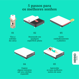 Colchão Casal D45 Connect App Massageador Brinde Travesseiro 25x138x188 Keiko - 6