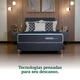 Colchão Casal D45 Connect App Massageador Brinde Travesseiro 25x138x188 Keiko - 2