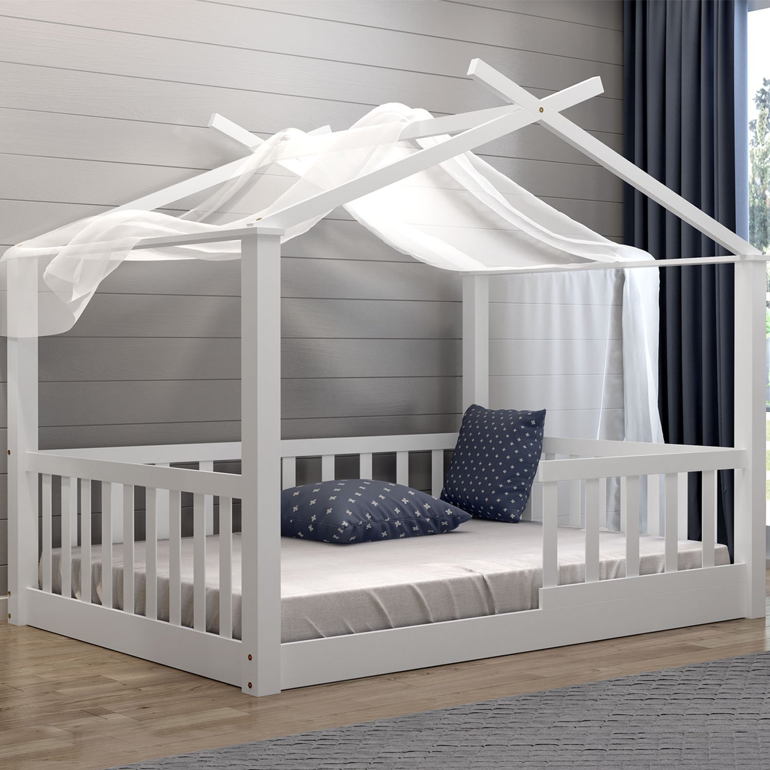 CAMA CASAL MONTESSORIANA CASINHA - BRANCO