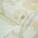 Ver imagem 1 de Papel de Parede Importado Vinílico Lavável 53cm x 10m Geométrico Bege com Cinza
