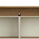 Ver imagem 2 de Rack para Sala de Estar Tv 75 Pol 4 Portas Brise 220cm Pés Preto Clio I03 Louro Luna - Lyam
