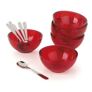 Conjunto para Sobremesa 12 Peças Vermelho Vision Forma 0173-r