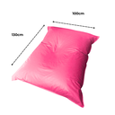 Ver imagem 2 de Puff Almofadão Retangular Almofadão Gigante Eventos Estofadão Aconchegante Cheio - Rosa