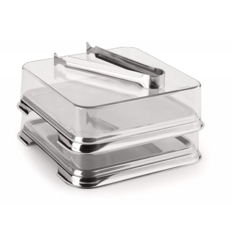 Conjunto Porta-Frios Vision com pinça 3 peças Forma Inox 0140