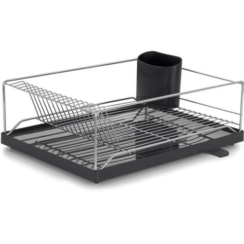 Escorredor de louça Dry 16 pratos Com Bandeja Coletora Preta Forma Inox 1313-B