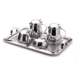 Conjunto de chá e café 6 peças Lyr Forma Inox 1198-6 - 1