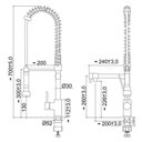 Ver imagem 4 de Misturador Monocomando Lorenkitchen 2267 C76 De Bancada Com Ducha Lorenzetti