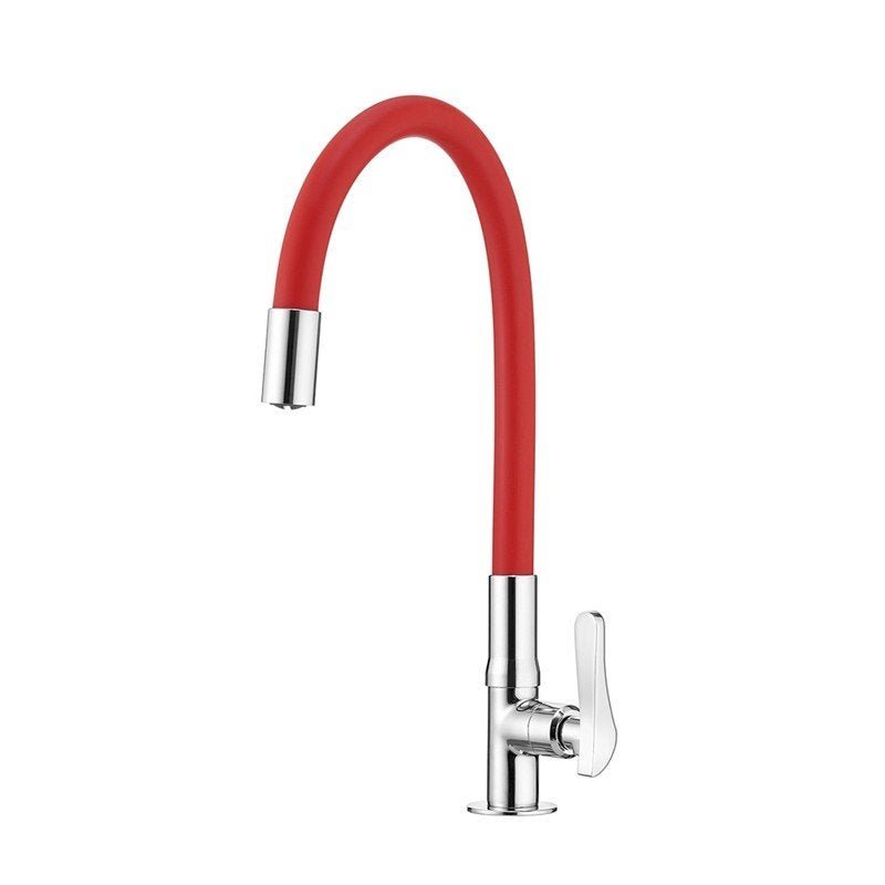 Torneira Lorenflex De Bancada Com Bica Flexível Lorenzetti 1177 R27 Vermelha - 1
