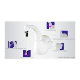 Torneira Eletrônica Lumen 5.500w Branca Parede - Zagonel 220v - 6