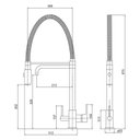Ver imagem 4 de Misturador Monocomando Lorenkitchen 2264 C76 Ducha e Saída para Água Filtrada Lorenzetti