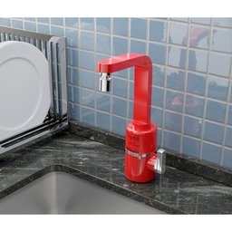 Torneira Elétrica Slim 4t De Bancada Vermelha Hydra 220v - 4