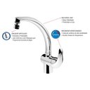 Ver imagem 2 de Misturador Monocomando Allure 2257 C71 De Bancada Com Bica Alta Lorenzetti