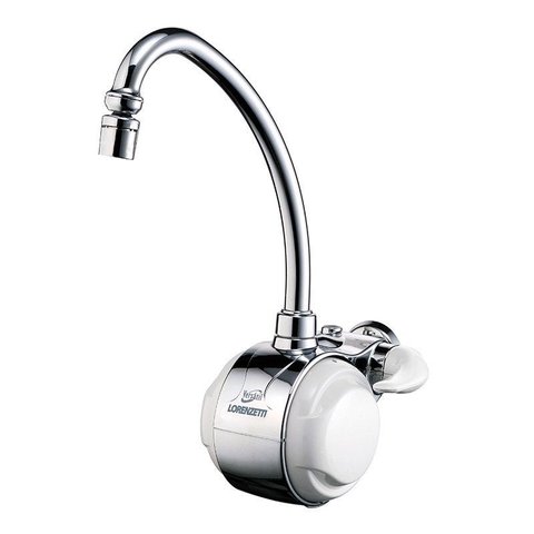 Torneira Elétrica Versátil De Parede Branca Com Cromada Lorenzetti 127v