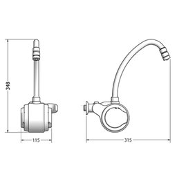 Torneira Elétrica Versátil 220v Branca 5500w Lorenzetti - 2