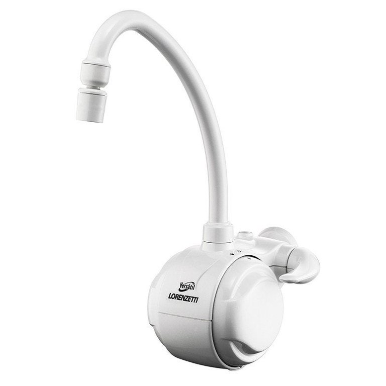 Torneira Elétrica Versátil de Parede Branca Lorenzetti 127v