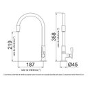Ver imagem 5 de Torneira de Cozinha Lorenzetti Flex de Mesa Preta 1177 B27
