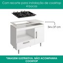 Ver imagem 5 de Balcão com Tampo para Cooktop 4 Bocas 1 Porta 105 cm Alecrim Branco Poliman