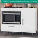 Ver imagem 3 de Balcão com Tampo para Cooktop 4 Bocas 1 Porta 105 cm Alecrim Branco Poliman