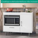 Ver imagem 6 de Balcão com Tampo para Cooktop 4 Bocas 1 Porta 105 cm Alecrim Branco Poliman