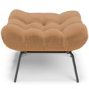 Ver imagem 4 de Poltrona Costela L02 com Puff Sala de Estar Bouclê Mostarda - Lyam Decor