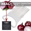 Ver imagem 3 de Cortador de Cebola Walfos Titular Garfo de Aço Inoxidável Plástico Vegetal