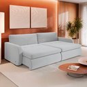 Ver imagem 2 de Sofá Retrátil e Reclinável Zinia 1,60m Linho